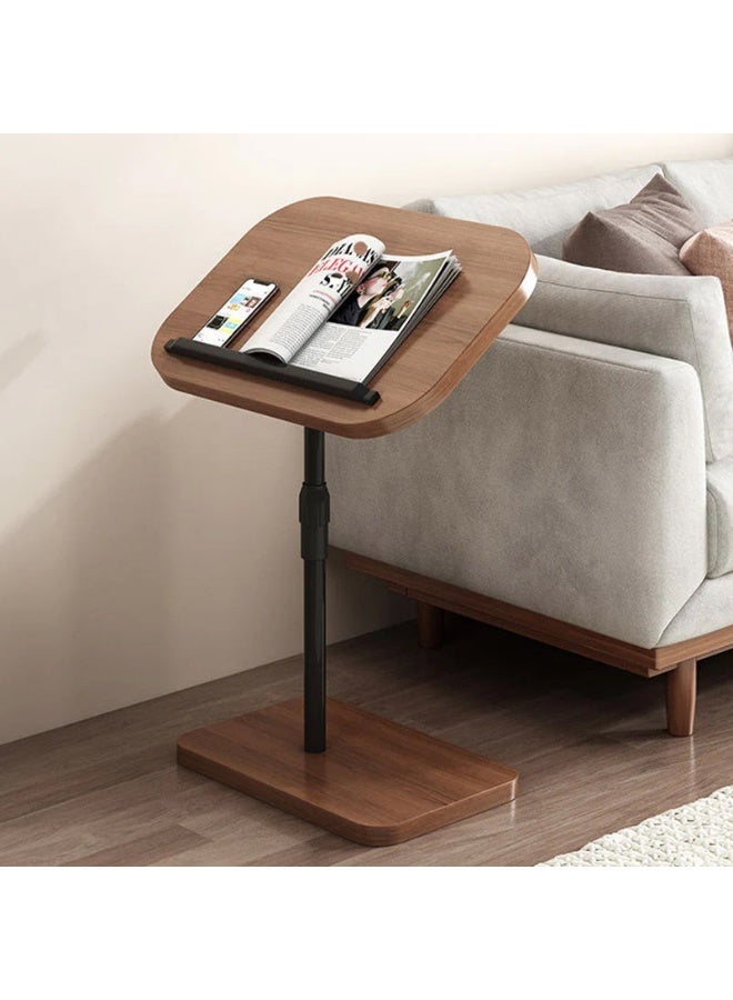 DubaiGallery Elegant Wooden Adjustable Side Table, Compact Laptop and Coffee Table for Living Room and Bedroom, Height Adjustable Design with Strong Support for Daily Home and Office Use - Image 2